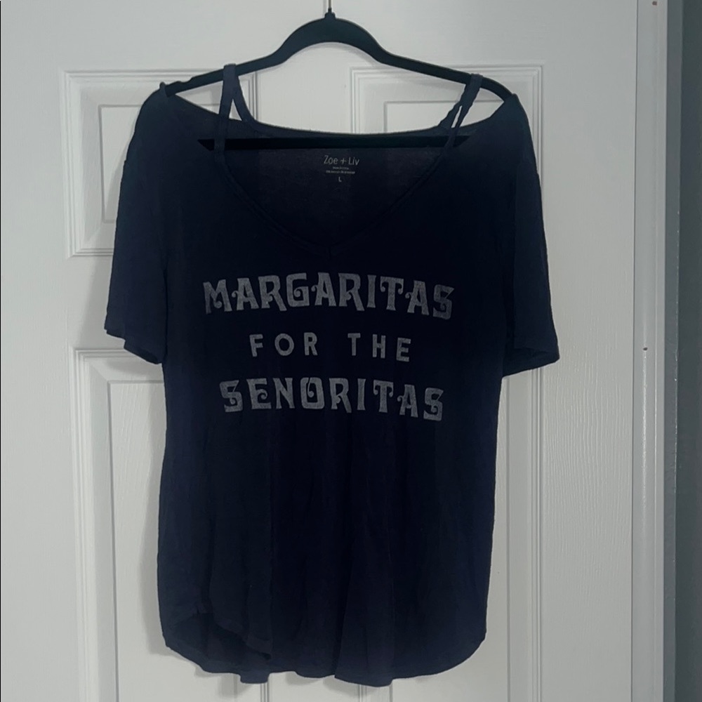 Zoe + Liv Navy Blue Graphic Tee